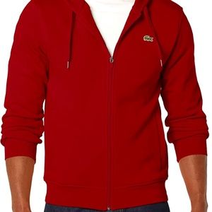 Lacoste Fleece Jogger Hoodie Size Large (Bordeaux)